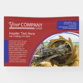 会社のロゴ（横向き赤と青）ウォールバナー 横断幕 (横)