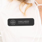 会社のロゴ |社員カスタムスタッフ黒 名札