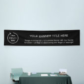 会社のロゴ | Business モダン Black 12'バナー 横断幕 (トレードショー)