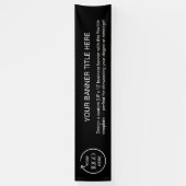 会社のロゴ | Business モダン Black 12'バナー 横断幕 (縦)