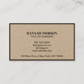 会社のロゴlクモダンラッ素朴クのスクリプト 名刺 (裏面)