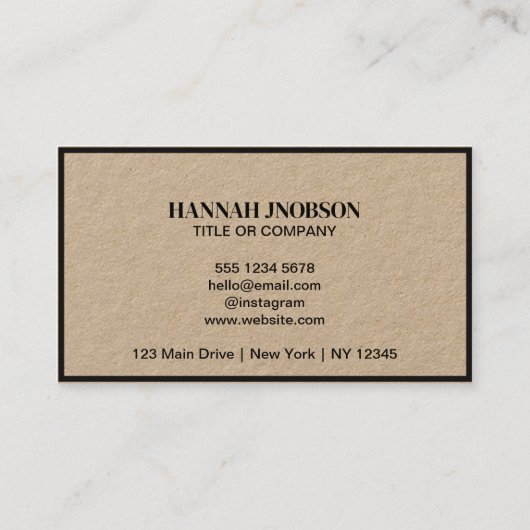 会社のロゴlクモダンラッ素朴クのスクリプト 名刺 (裏面)