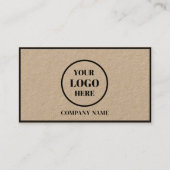 会社のロゴlクモダンラッ素朴クのスクリプト 名刺 (正面)