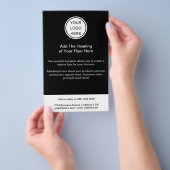 会社のロゴlクリーンブラック&ホワイト広告ズ チラシ (ハンドル)