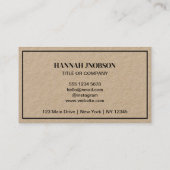 会社のロゴLモダン黒素朴スクリプト 名刺 (裏面)