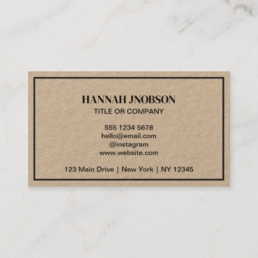 会社のロゴLモダン黒素朴スクリプト 名刺 (裏面)