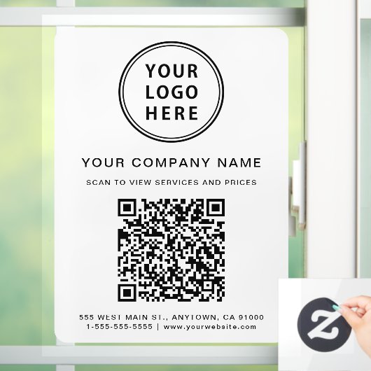 会社のロゴQRコードの作成 ウィンドウサイン (ホーム)