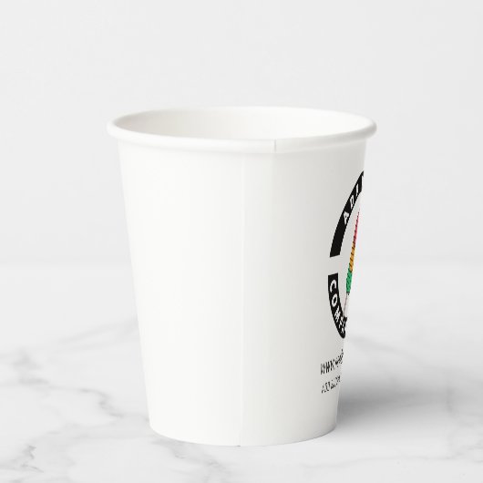 会社のロゴWebサイトのアドレスとスローガンの追加 紙コップ (右)