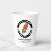 会社のロゴWebサイトのアドレスとスローガンの追加 紙コップ (正面)