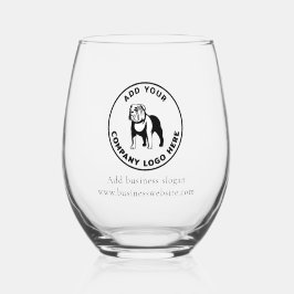 会社のロゴWebサイトの企業の追加 ステムなしワイングラス