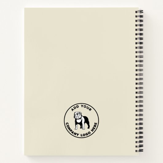 会社のロゴWebサイトの企業の追加 ノートブック (裏面)