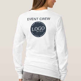 会社のロゴWebサイトアドレス従業員の追加 Tシャツ