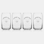 会社のロパーソナライズされたゴくもの巣のアドレス ガラス缶 (裏面)