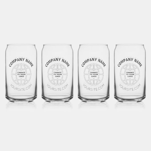 会社のロパーソナライズされたゴくもの巣のアドレス ガラス缶 (裏面)