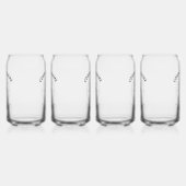 会社のロパーソナライズされたゴくもの巣のアドレス ガラス缶 (右)