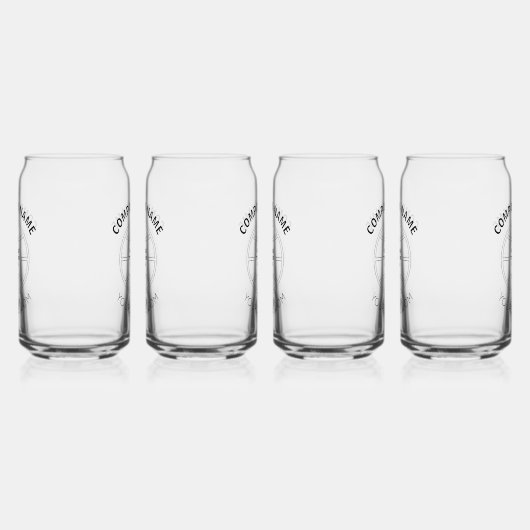 会社のロパーソナライズされたゴくもの巣のアドレス ガラス缶 (右)