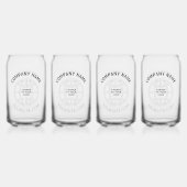 会社のロパーソナライズされたゴくもの巣のアドレス ガラス缶 (正面)