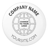 会社のロパーソナライズされたゴくもの巣のアドレス セラミックノブ (正面)