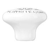 会社のロパーソナライズされたゴくもの巣のアドレス セラミックノブ (側面)