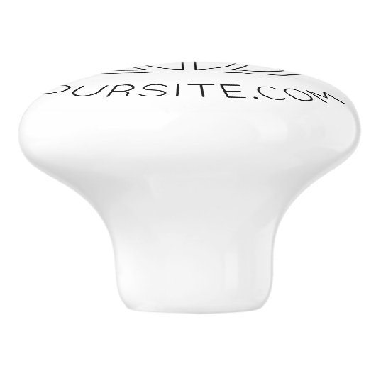 会社のロパーソナライズされたゴくもの巣のアドレス セラミックノブ (側面)