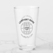 会社のロパーソナライズされたゴくもの巣のアドレス タンブラーグラス (裏面)