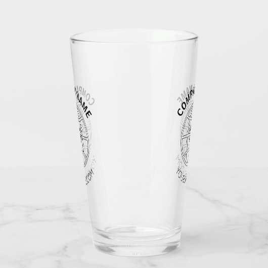 会社のロパーソナライズされたゴくもの巣のアドレス タンブラーグラス (左)