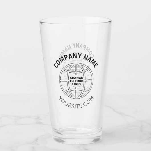 会社のロパーソナライズされたゴくもの巣のアドレス タンブラーグラス (正面)