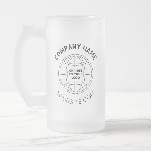 会社のロパーソナライズされたゴくもの巣のアドレス フロストグラスビールジョッキ (左)