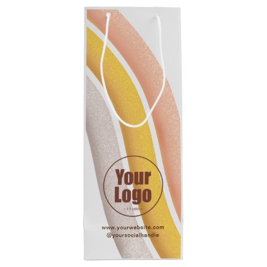 会社のロパーソナライズされたゴを使用したワイン抱き枕 ワインギフトバッグ (裏面)