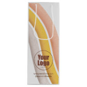 会社のロパーソナライズされたゴを使用したワイン抱き枕 ワインギフトバッグ (正面)