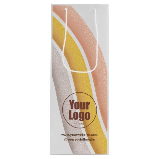 会社のロパーソナライズされたゴを使用したワイン抱き枕 ワインギフトバッグ (正面)