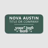 会社のロパーソナライズされたゴを使用した従業員の磁気 名札 (正面)