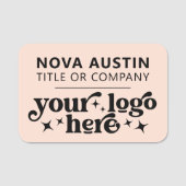 会社のロパーソナライズされたゴ従業員が大きい場合 名札 (正面)