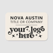 会社のロパーソナライズされたゴ従業員が大きい場合 名札 (正面)