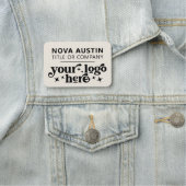 会社のロパーソナライズされたゴ従業員が大きい場合 名札 (インサイチュ)