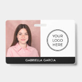 会社のロモダンゴ従業員の写真ID バッジ (Front)