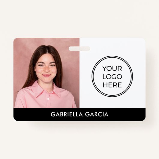 会社のロモダンゴ従業員の写真ID バッジ (正面)