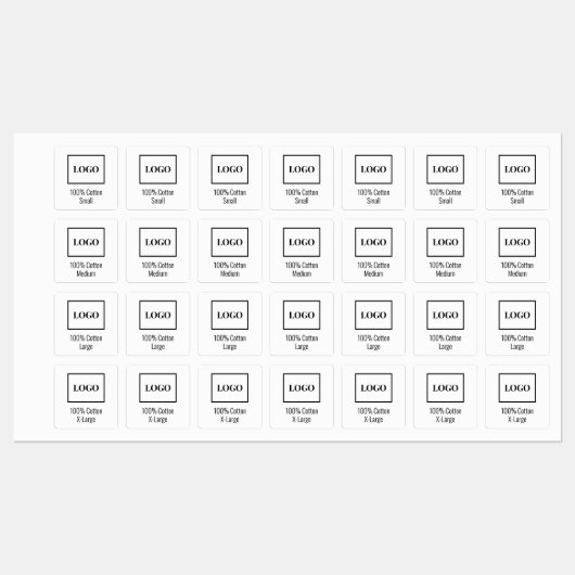 会社のロモダンシンプルゴファッションのアパレルを追加する ラベル (シート)