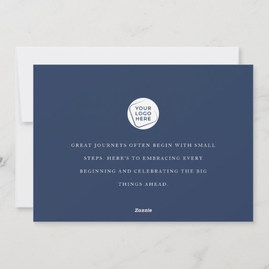 会社の企業のクリスマスのビジネス挨拶 シーズンカード (裏面)