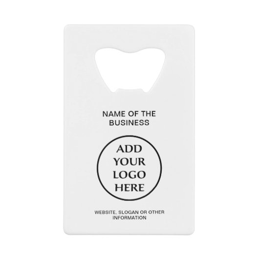 会社の企業のプロフェッショナルロゴ クレジットカード栓抜き (正面)