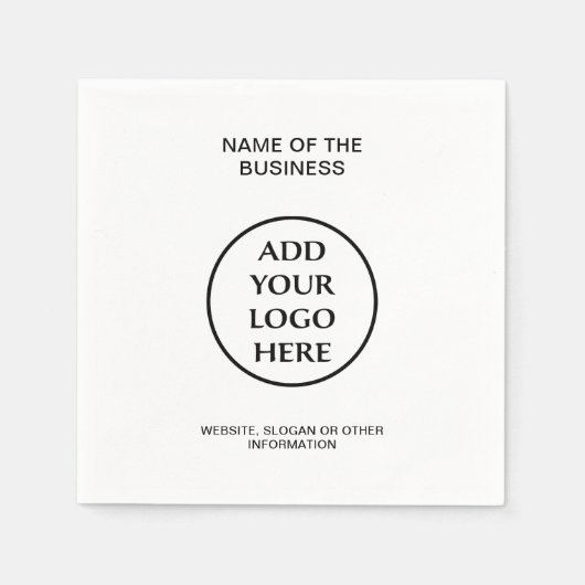 会社の企業のプロフェッショナルロゴ スタンダードカクテルナプキン (正面)