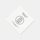 会社の企業のプロフェッショナルロゴ スタンダードカクテルナプキン (角)