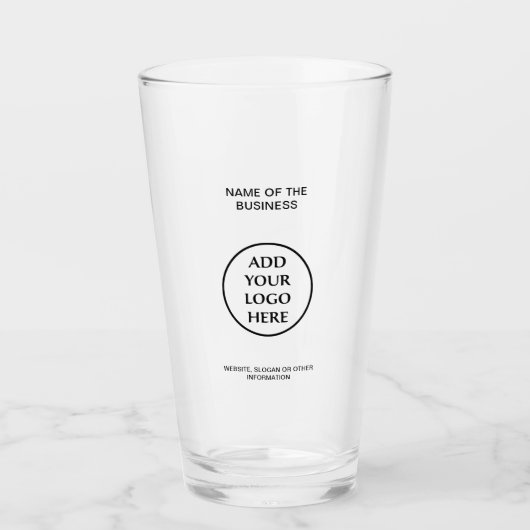 会社の企業のプロフェッショナルロゴ タンブラーグラス (正面)