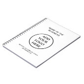 会社の企業のプロフェッショナルロゴ ノートブック (左側)