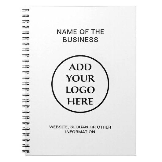 会社の企業のプロフェッショナルロゴ ノートブック (正面)