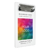 会社の企業のロゴのテキストの追加 ミニクリップボード (アングル)