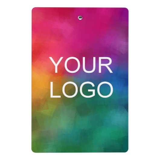 会社の企業のロゴのテキストの追加 ミニクリップボード (裏面)