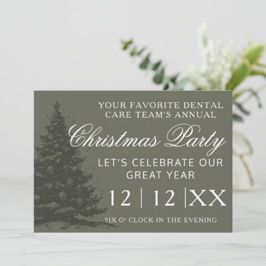 会社の休日イベント企業のクリスマスパーティー 案内状 (スタンド正面)