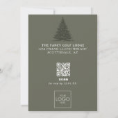 会社の休日イベント企業のクリスマスパーティー 案内状 (裏面)