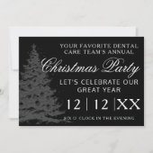 会社の休日イベント企業のクリスマスパーティー 案内状 (正面)